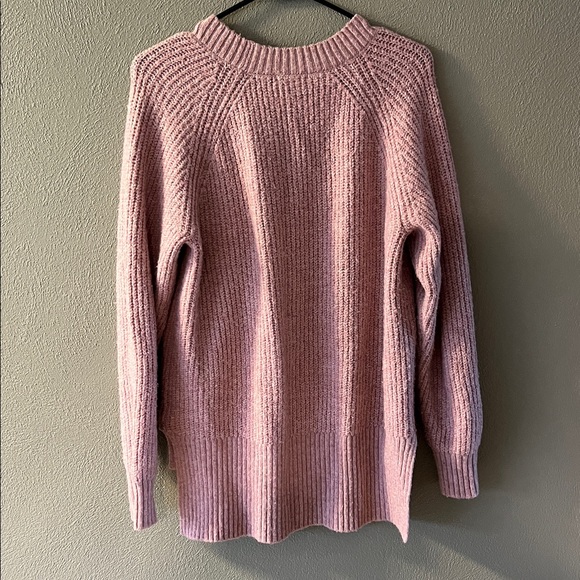 Falls Creek Button Mauve Knit Sweater Size Medium - Picture 2 of 5